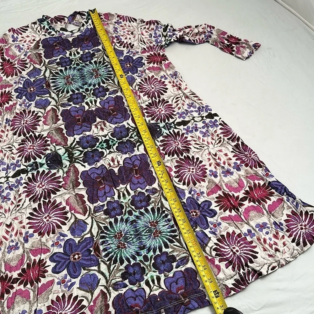 Free People New Romantics Fiesta Floral purple multicolor long sleeve dress - Picture 9 of 11